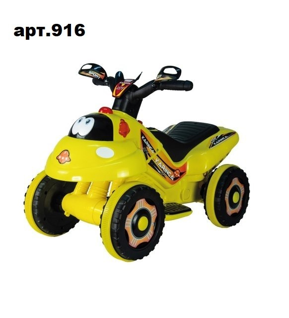 Детский квадроцикл ANT на аккумуляторе 6V (ЖЕЛТЫЙ) - фото 1 - id-p1509077435