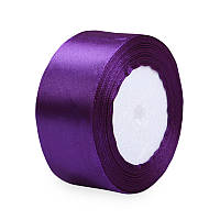 Лента декоративная Lesko Purple 4 см для декора подарочной упаковки