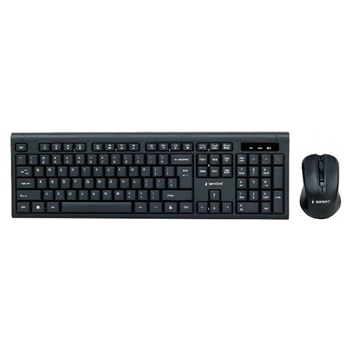 Комплект клавіатура + миша бездротова USB Gembird KBS-WM-03-UA чорний#
