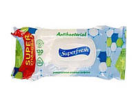 Вологі серветки дитячі Antibacterial з клапаном 120шт уп ТМ SUPER FRESH