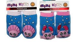 Шкарпетки з брязкальцем для дівчаток mini Koko Terry 0-6 місяців