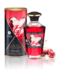 Розігріваючу масажне масло Shunga APHRODISIAC WARMING OIL - Blazing Cherry (100 мл)