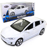 Машинка металлическая Tesla «AutoExpert» Тесла белый звук свет 15*5*7 см (42114W)