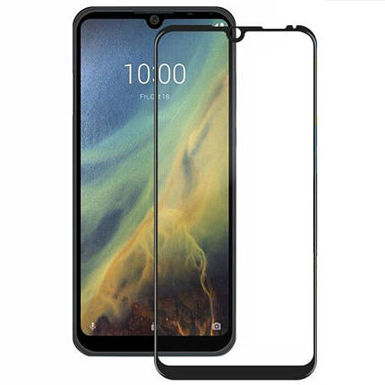 Захисне скло для ZTE Blade A51 (на зті а51) чорний, фото 1