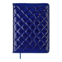 Щоденник датований 2022 DONNA, A5, синій, позов.шкіра/поролон