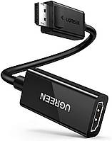 Конвертер Ugreen DisplayPort to HDMI 4K 60Hz 25 см Black (MM137)