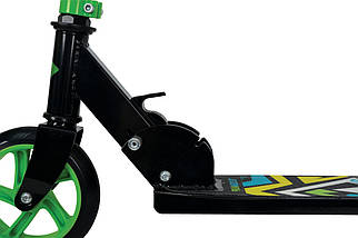 Міський самокат для дітей двоколісний складаний Schildkröt City Scooter RunAbout PU145 мм чорно-зелений, фото 6