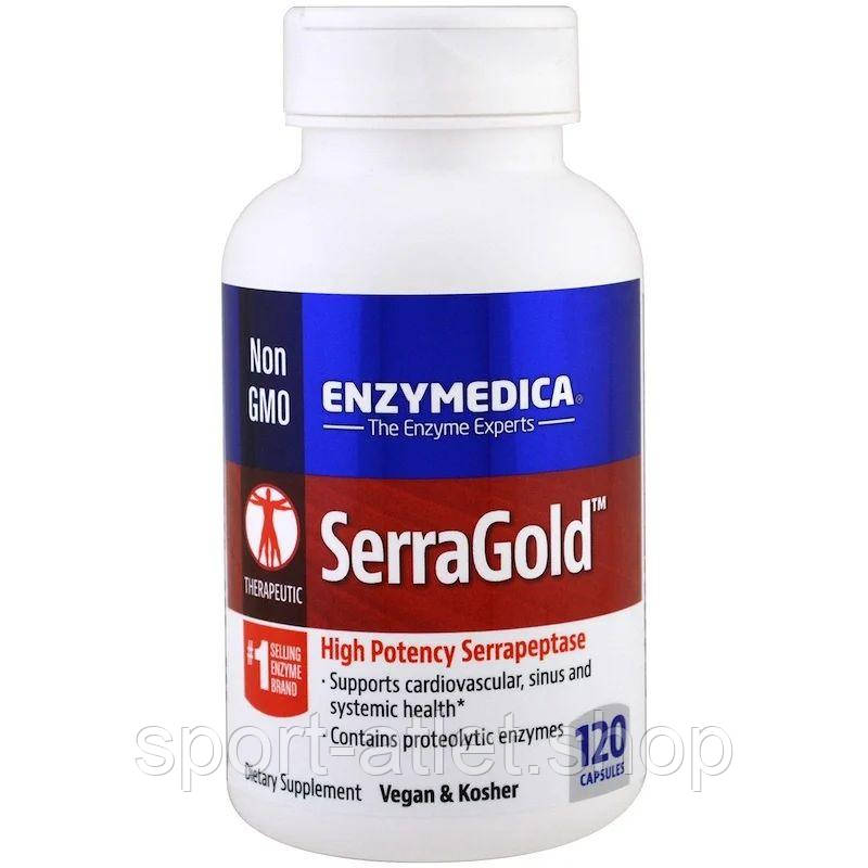 Натуральна добавка Enzymedica Serra Gold, 120 капсул
