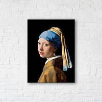 Картина на холсте The girl with pearl (Johannes Vermeer) 75x100см (GT5589_314653)