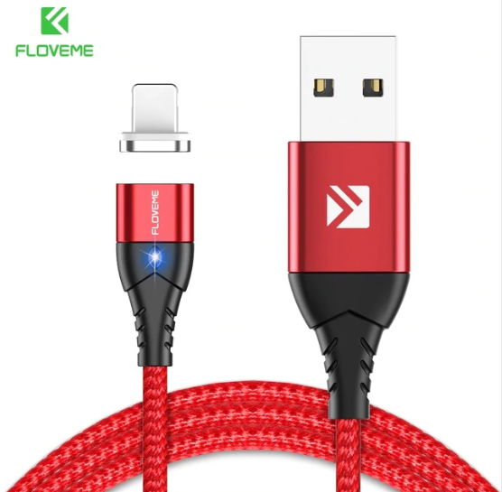 FLOVEME Магнітний кабель usb type-C швидке заряджання 3 А 2 метри Колір Червоний