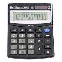 Калькулятор електронний Brilliant 10-розрядний 100 х 124 х 33 мм (BS-210)