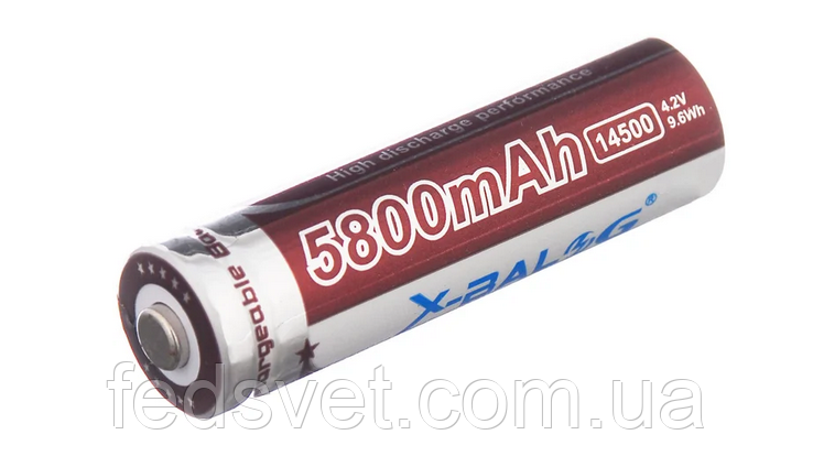 Акумулятор X-Balog Li-ion 4.2 V 14500 5800 mah