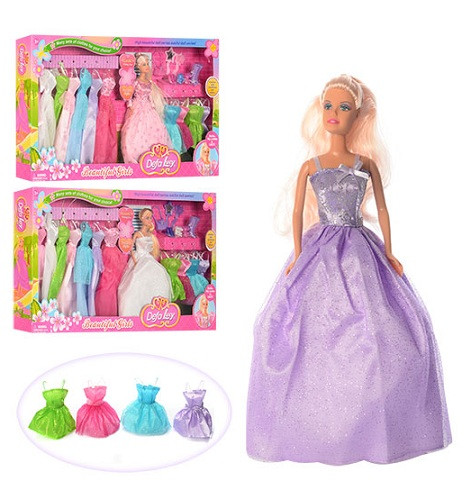 Лялька Defa 8027 з сукнями та аксесуарами