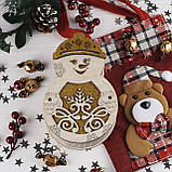 Новорічна коробка сніговик кольорова для подарунка та цукерок, фото 5
