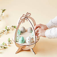 Подставка для яиц на Пасху дизайн Яйцо с бантом на 8 яиц