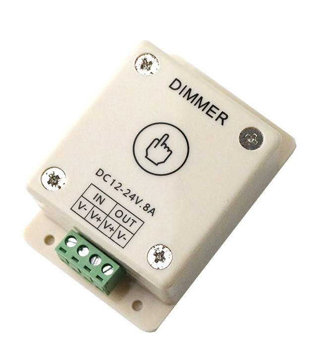 Стаціонарний LED-димер LEDTech сенсорний 12-24v 8 A 96 W (8 A 96вт) knob, 1 канал для світлодіодної стрічки