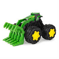 Игрушечный трактор John Deere Kids Monster Treads с ковшом и большими колесами (47327)