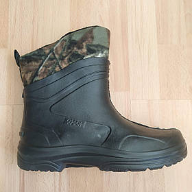 Чоловічі гумові (піна) зимові утеплені напів чоботи. Чорні теплі черевики Payas