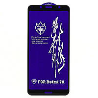 Захисне скло 6D Rinbo на весь екран для Xiaomi Redmi 7a чорне клей по всій поверхні