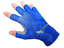 Рукавички Kosadaka Ice Silk Sunblock "OCEAN BLUE" UV захист, сині L/XL