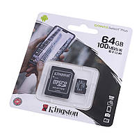 Карта памяти KINGSTON microSDXC 64Gb Canvas Select+ A1 (R100/W10) +ad KINGSTON