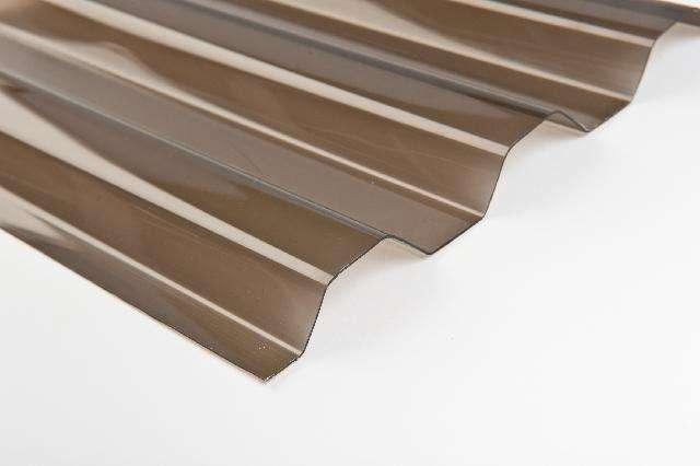 Лист ПВХ Marvec, 70/18, бронзовий 2*0,9 м. трапеція 0,8 мм, фото 1