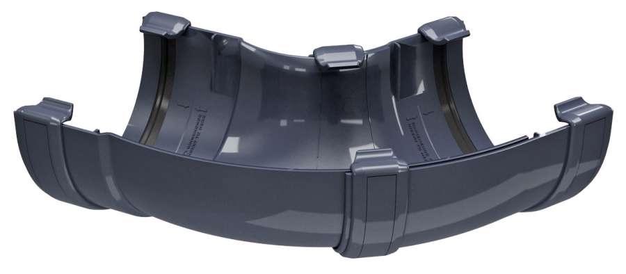 Кут ринви регульований Regenau 60°-160° 125 графіт, фото 1