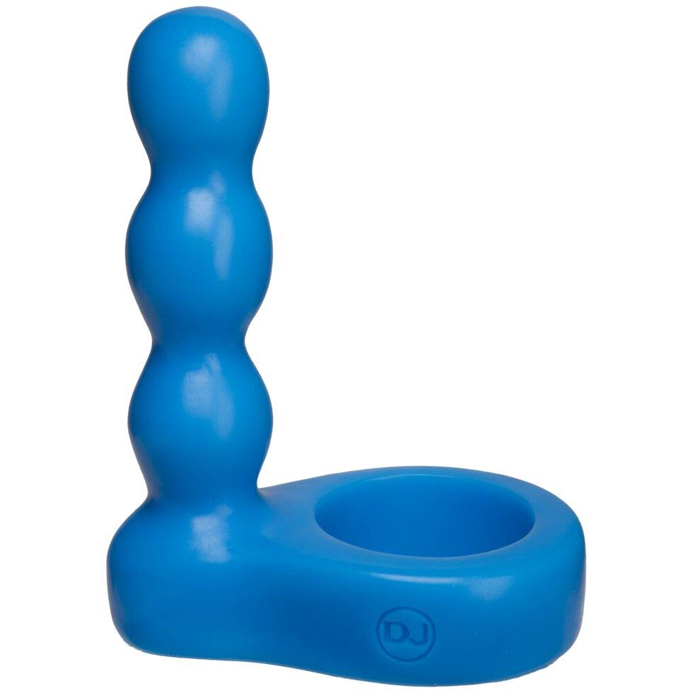 Подвійна насадка Doc Johnson The Double Dip 2 Blue, для пеніса або іграшки