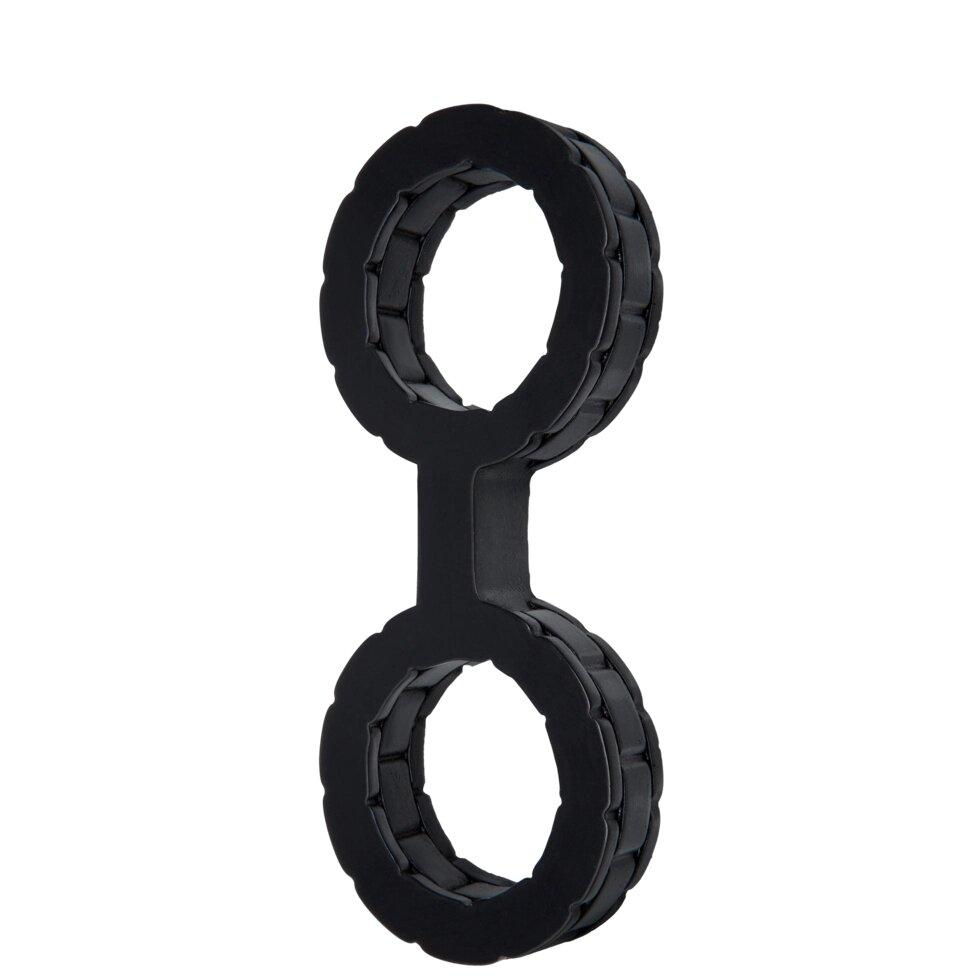 Силіконові наручники Doc Johnson The Cuffs Small - Black, розтягуються добре, для рук і для ніг