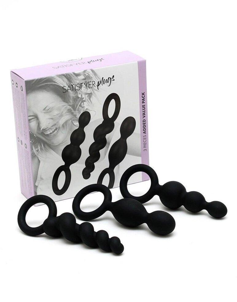 Набор анальных игрушек Satisfyer Plugs black ( 3 шт ), SAT2323
