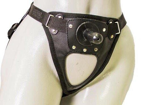 Трусики для страпона HARNESS шкірозамінник EGZO STR02