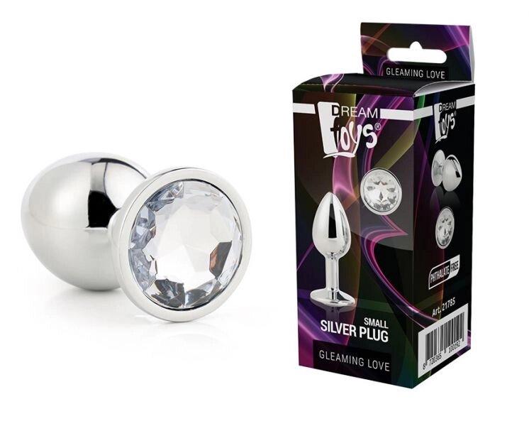 DT21785 Anal Plug з блискучим сріблом Love Silver невеликий
