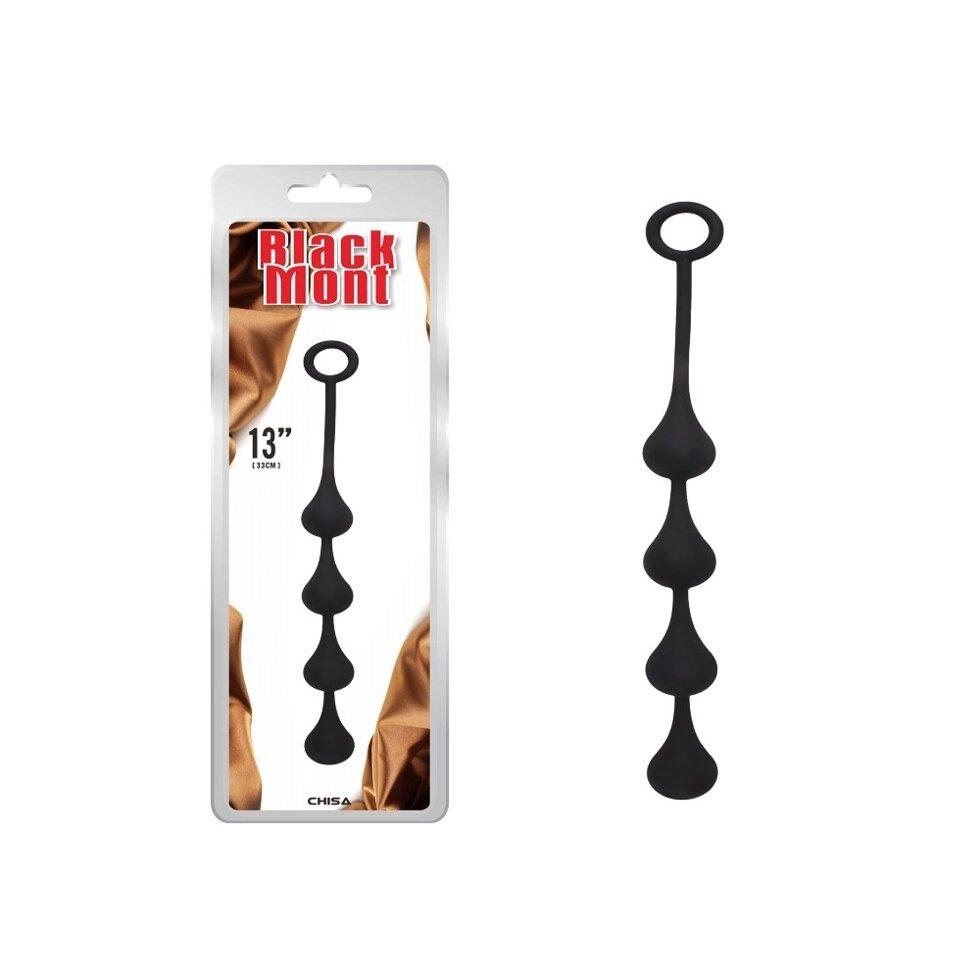 CH87932 Black Mont Anal Beads 13 "Ana Penetrator S