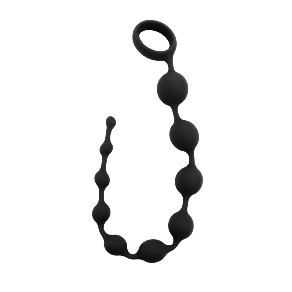 CH63362 Анальний ланцюжок силікон Chisa 12 '' Black Mont Playful Beads