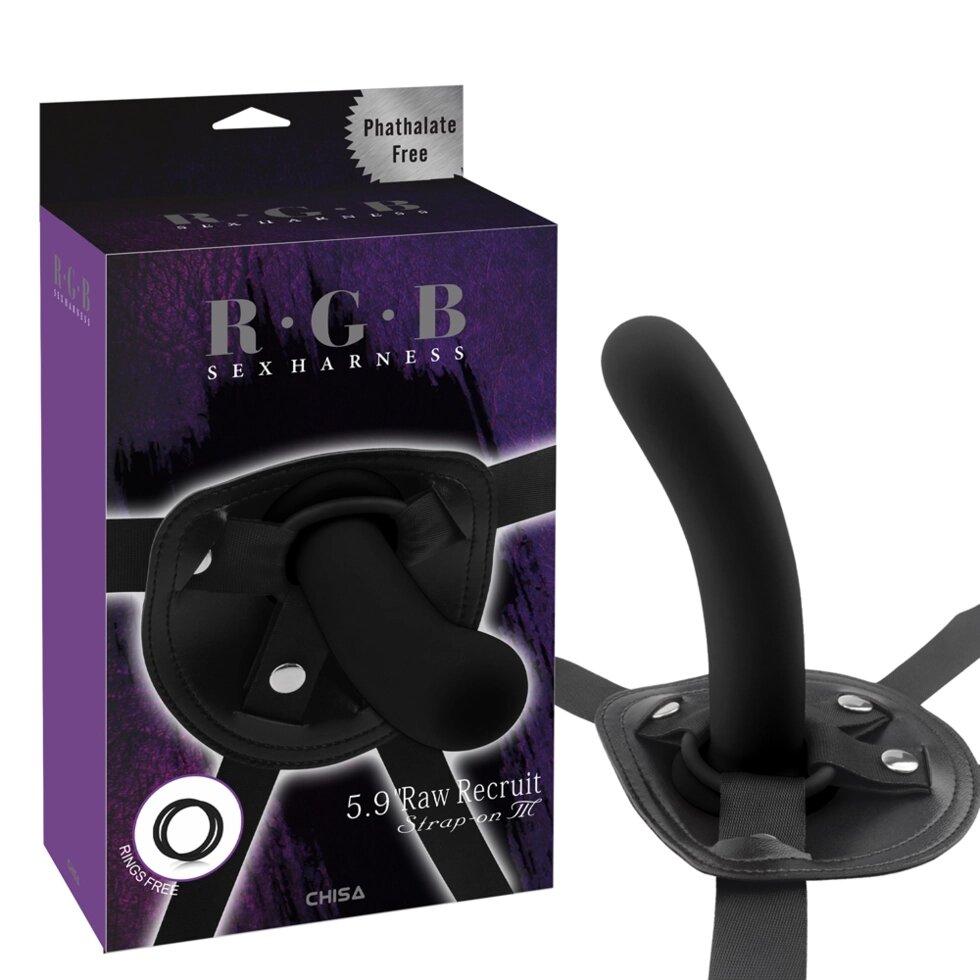 Страпон фаллоим. насадка RGB Sex Harntss 5.9'' Raw Recruit Strap-On M Chisa, фото 1