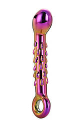 Стеклянный фаллоимитатор Dream Toys GLAMOUR GLASS RIBBED G-SPOT DILDO