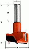  Свердло чашкове для свердлильно-присадкових верстатів, L = 70 мм; D = 16 мм;