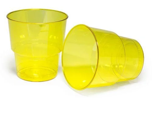 Стекловидный стакан желтый 200 мл, 25 шт - фото 1 - id-p1275912201