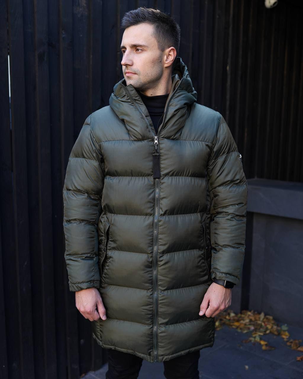 Купить Мужская зимняя парка зеленая очень теплая Авалон до -30 С, цена ...