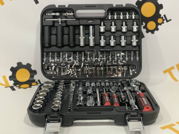 Набір інструментів 111 од. STORM, 1/2", 1/4", Сr-V INTERTOOL ET-8111., фото 1