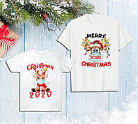 Парные футболки с принтом "Счастливое Рождество 2020" Push IT