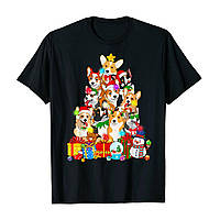 Футболка з новорічним принтом "Цуценята та подарунки" Push IT