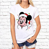 Парные футболки с новогодним принтом "Микки и Минни Маус" Push IT