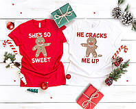 Парные футболки с принтом "Рождественское печенье" Push IT
