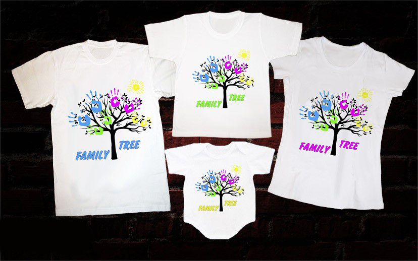 Футболки Фемілі Лук Family Look для всієї родини "Family tree" Push IT