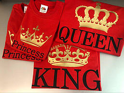 Футболки Фемілі Лук Family Look для всієї родини Корони "King, Queen, Princess, Prince" Push IT