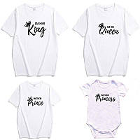Футболки Фемілі Лук Family Look для всієї родини "King, Queen, Princess, Prince" Push IT