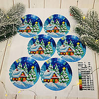 Заготівка для вишивання новорічної іграшки Будиночок. Нешита