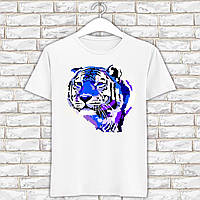 Футболка з новорічним принтом "Синій тигр" Push IT
