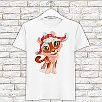 Футболка з новорічним принтом "Тигреня в червоній шапці" Push IT